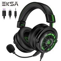 EKSA przewodowy zestaw słuchawkowy Gamer 7.1 Surround słuchawki gamingowe na PC/Xbox/PS4 z mikrofonem ENC Call słuchawki z redukcją szumów E5000 Pro 1